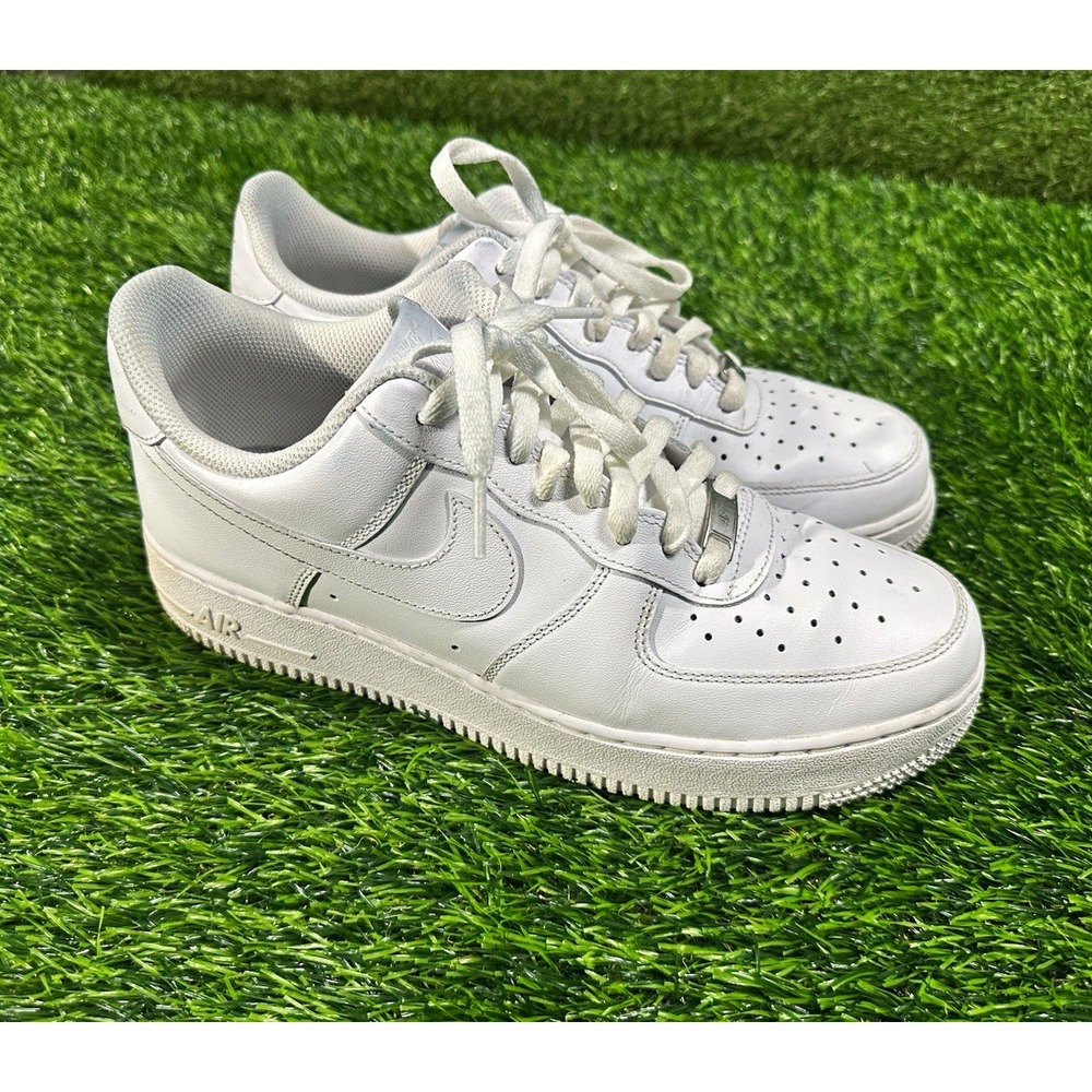 Nike Air Force 1 07 Low Top Sneakers Triple White CW2288-111 Mens 9